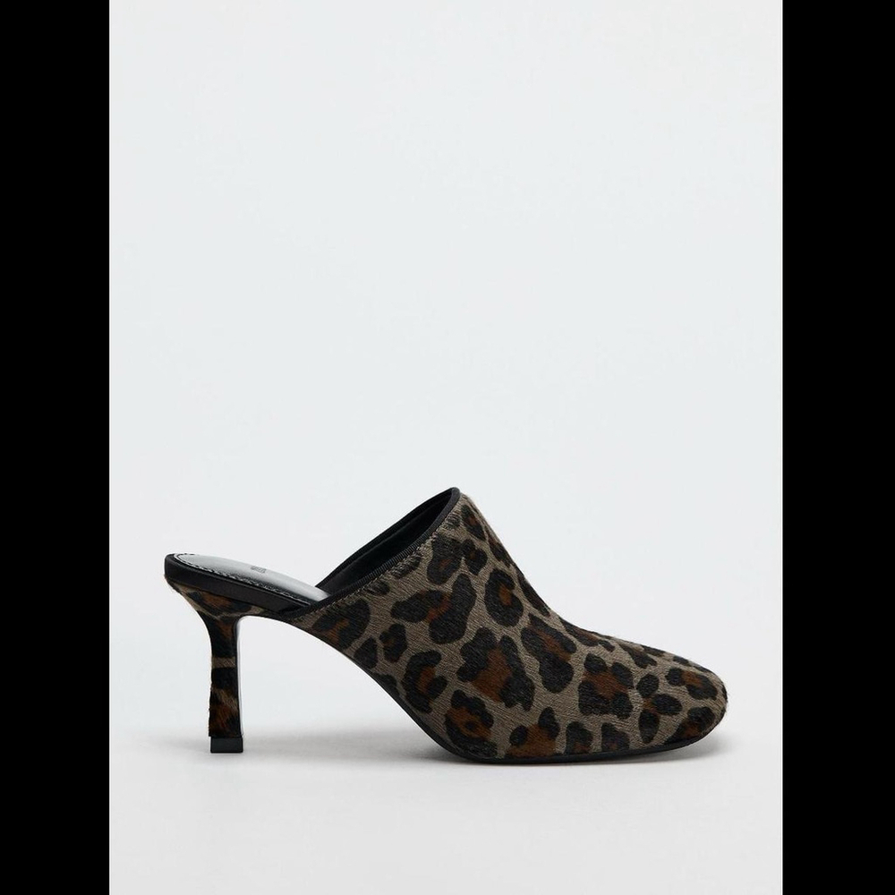 ZARA ANIMAL PRINT LEATHER MULES - BRAND NEW WITH TAG - SIZE 6.5 or 37 - Picture 1 of 8